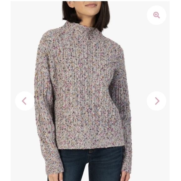 Kut from the Kloth multi-color Adah mock neck sweater Size XS EUC - Picture 1 of 6